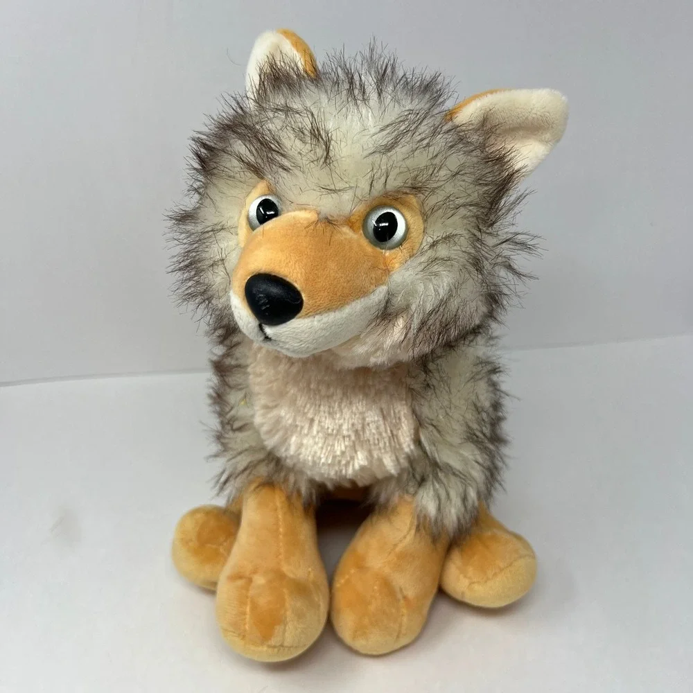 The Petting Zoo Wild Ones Coyote Plush 12 Inch Brown Tan Recycled Stuffed Toy